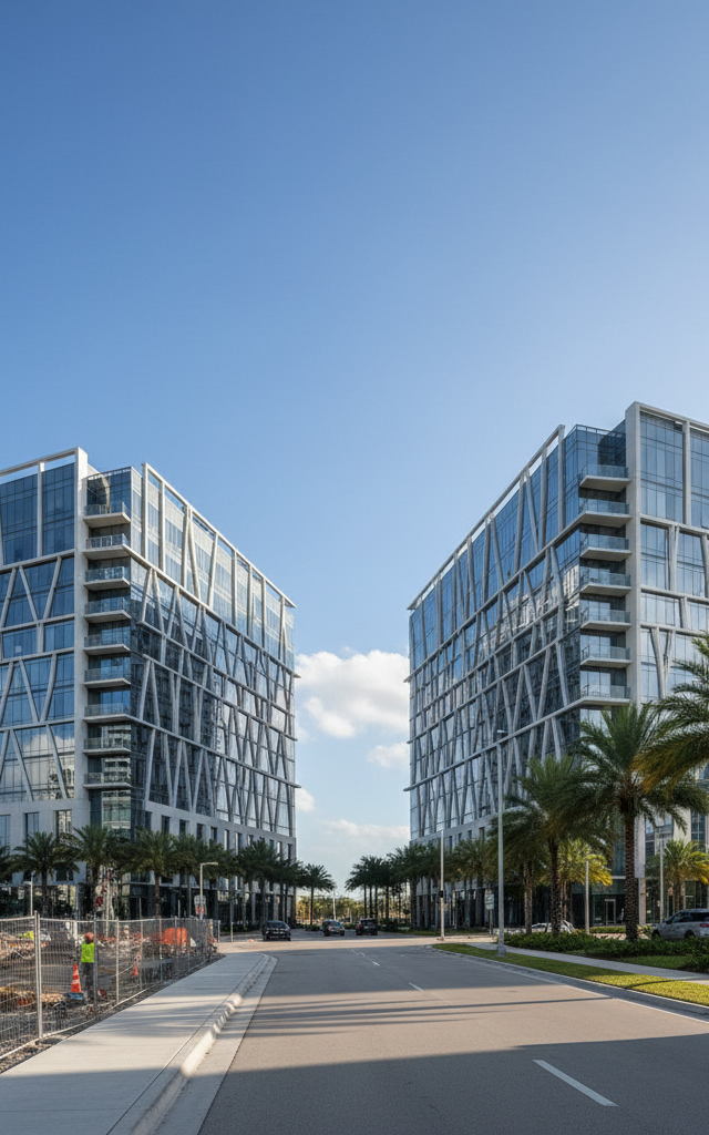 Banyan Street, Independencia Secure $53.5 Million Refinancing for Doral Office Complex — AI-generated illustration