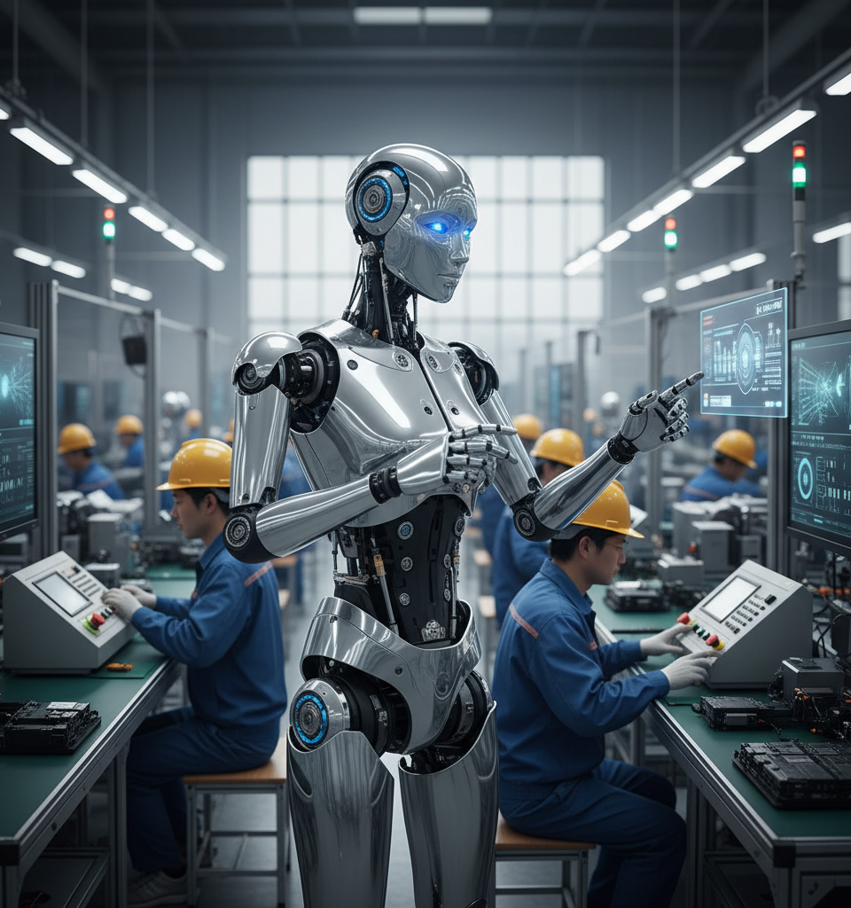 Barclays: Humanoid Robots Could Offset 60% of China's Labor Shortfall by 2035 — AI-generated illustration