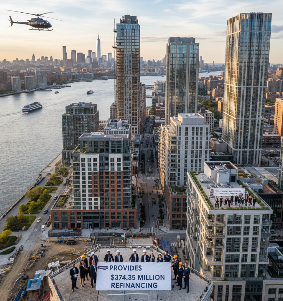 Barings Provides $374.35 Million Refinancing for Williamsburg Waterfront Development — AI-generated illustration