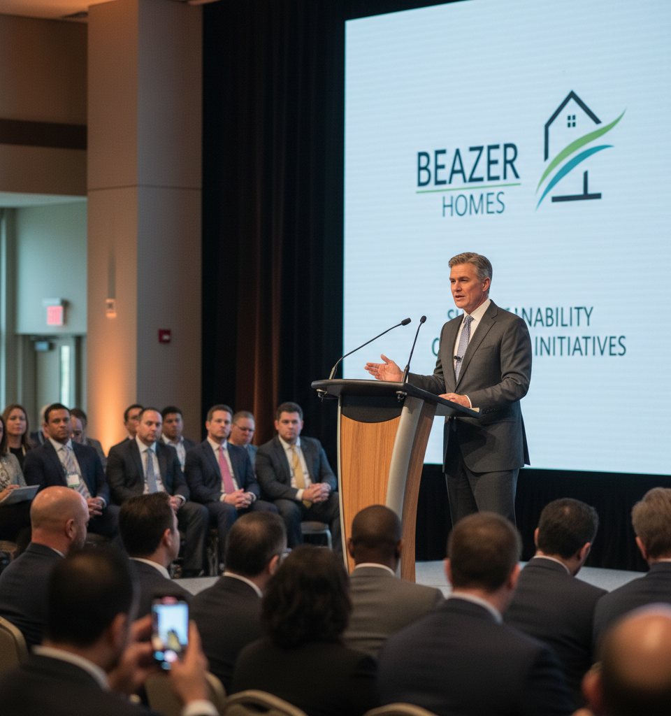 Beazer Homes' Allan Merrill Champions Sustainability and Culture Amidst Housing Challenges — AI-generated illustration