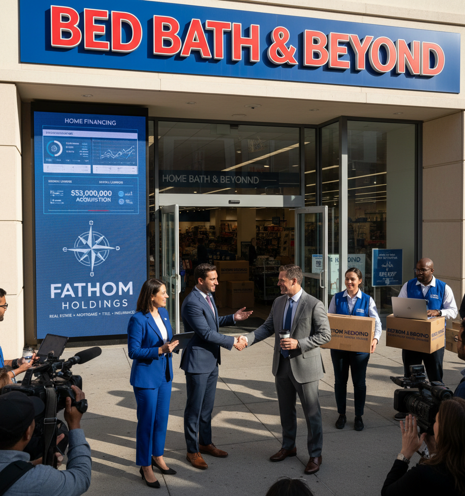 Bed Bath & Beyond to Diversify with $53M Acquisition of Fathom Holdings — AI-generated illustration