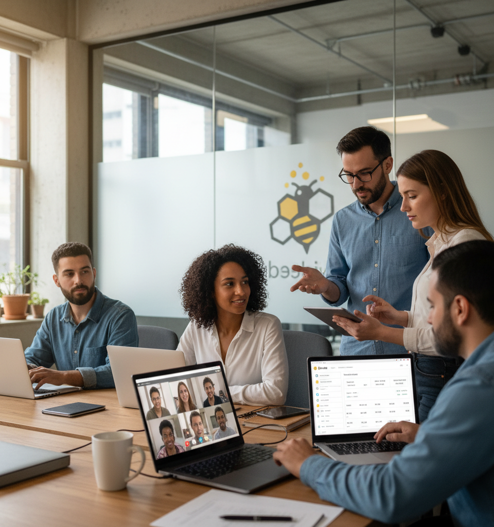 Beehiiv Expands Creator Toolkit with Webinars and Customizable Paywalls, Targeting All-in-One Growth — AI-generated illustration