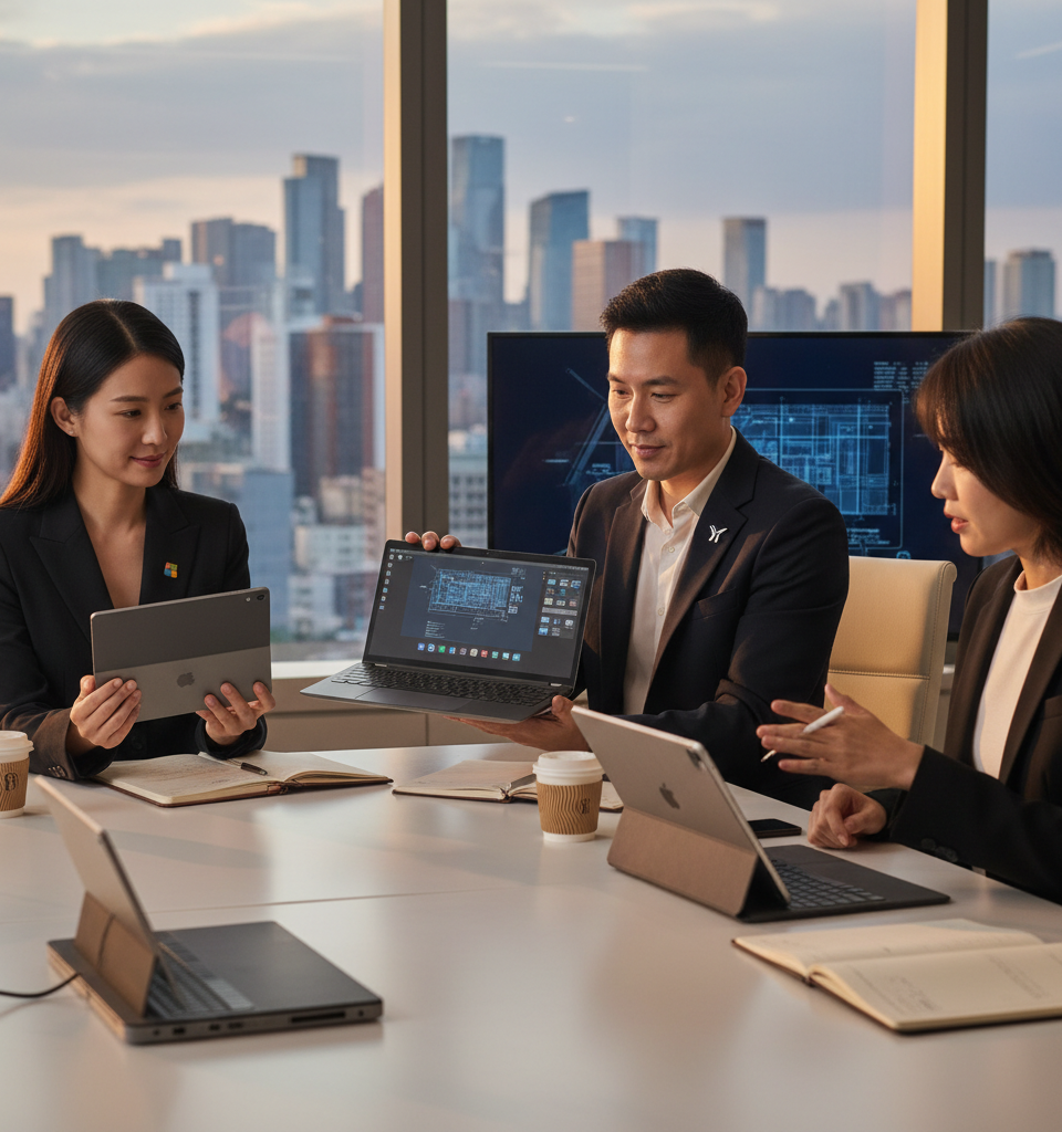 Best 2-in-1 Laptops (2026): Microsoft, Lenovo, and the iPad — AI-generated illustration