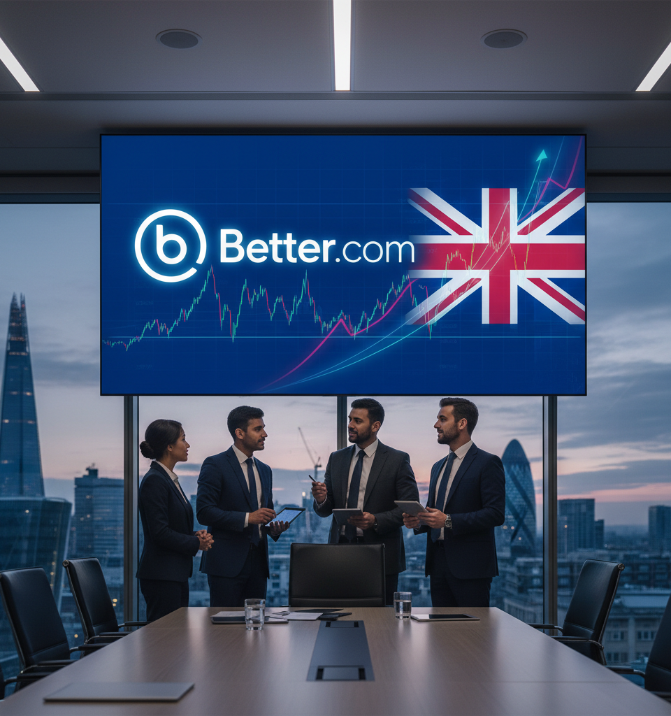 Better.com Eyes $69M Capital Injection, Strategic UK Banking Unit Sale Ahead of Market Navigational Shift — AI-generated illustration