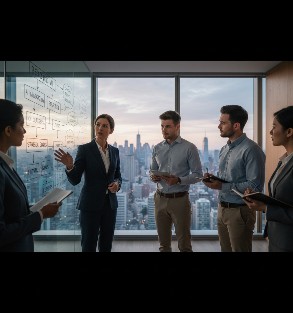 Beyond AI: The Critical Questions Leaders Must Ask Before Committing to Strategic Goals — AI-generated illustration