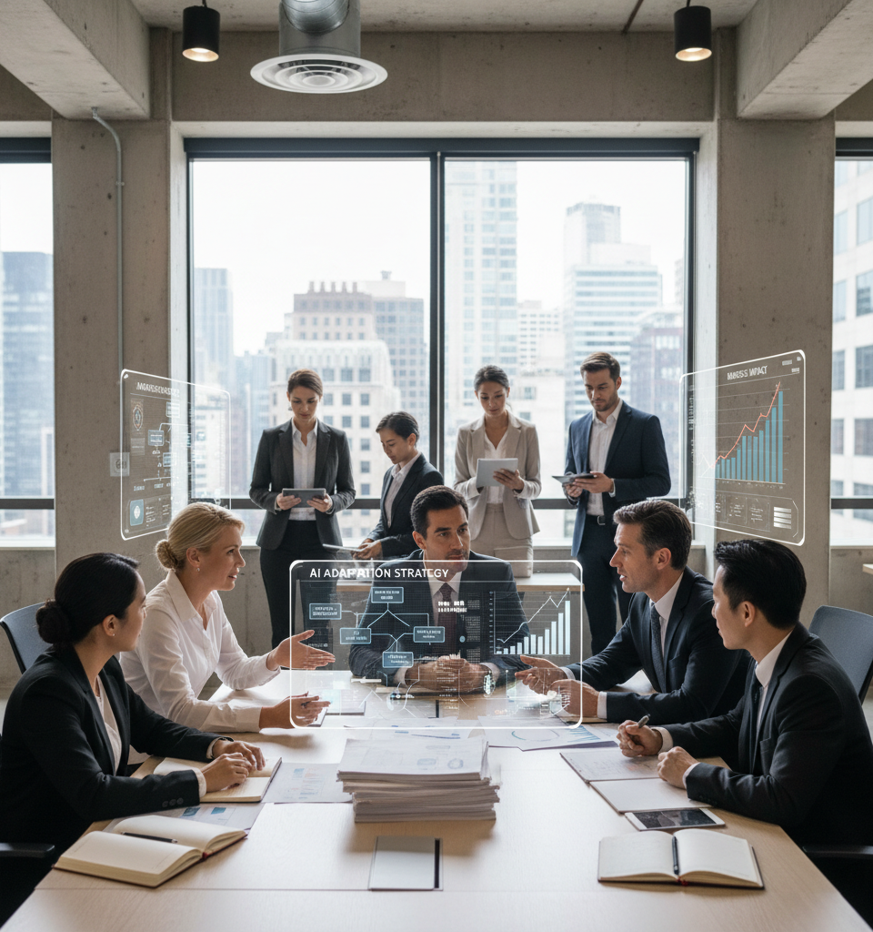 Beyond Automation: Enterprises Grapple with AI Adaptation for True Business Impact — AI-generated illustration