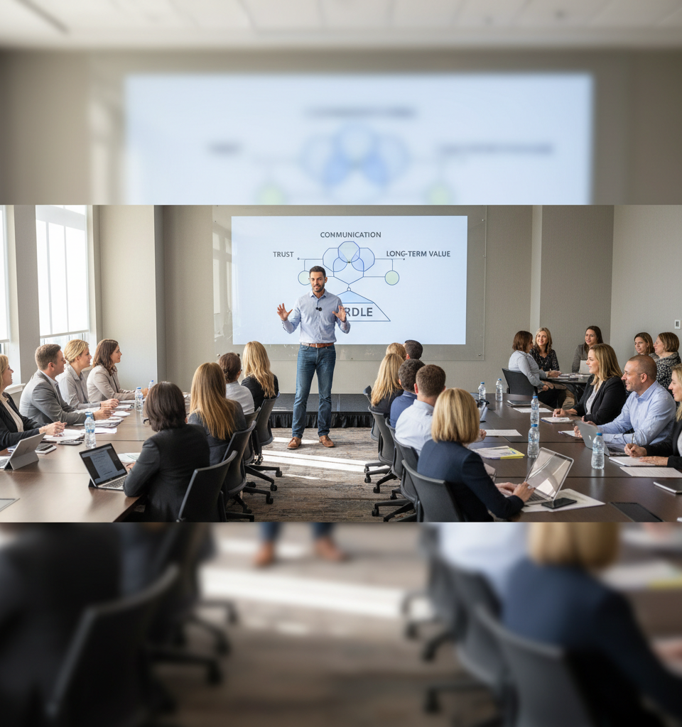 Beyond the Hurdle: Crafting the Foundation of Buyer Relationships in Real Estate — AI-generated illustration