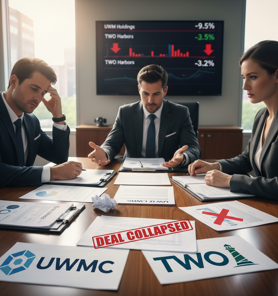 Bidding War Fallout: UWM's Failed Two Harbors Acquisition – A Deep Dive — AI-generated illustration