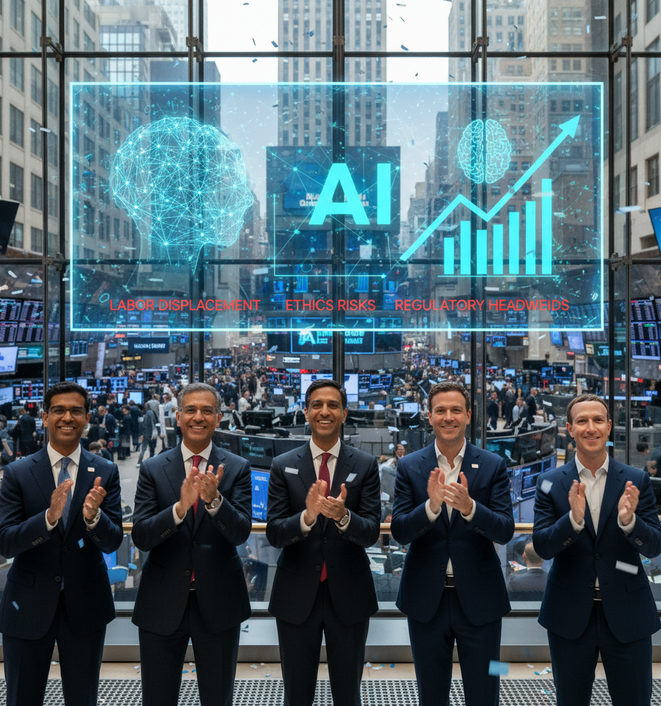 Big Tech's AI Boom Fuels Wall Street Optimism Amid Underlying Concerns — AI-generated illustration