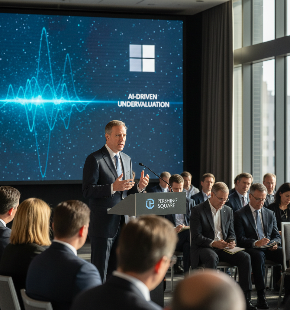 Bill Ackman's Pershing Square Buys Microsoft Stake, Citing AI-Driven Undervaluation — AI-generated illustration