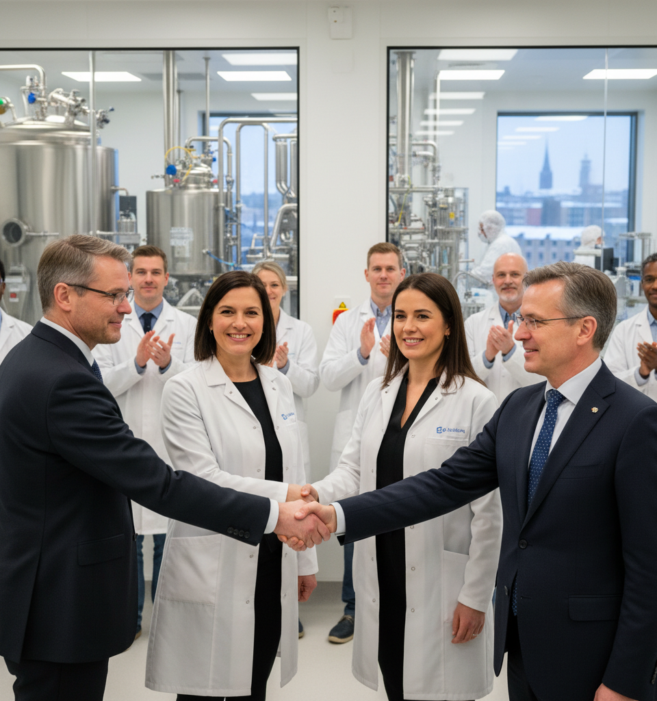 BioLamina Secures €20M EIB Loan to Propel Advanced Cell Therapy Manufacturing — AI-generated illustration