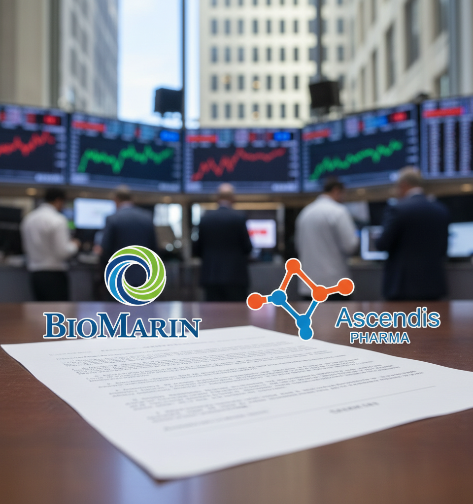 BioMarin Shares Surge 5% Following Global Patent Resolution with Ascendis Pharma — AI-generated illustration