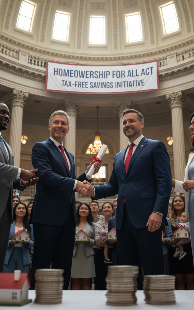 Bipartisan Bill Proposes Tax-Free Savings for Homeownership: A New Era for Aspiring Buyers? — AI-generated illustration