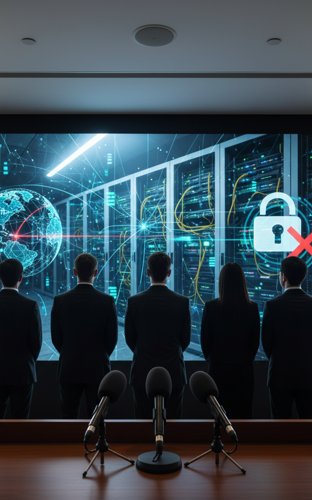Bipartisan Lawmakers Urge US Government to Ban Accused Indian Hack-for-Hire Firms — AI-generated illustration