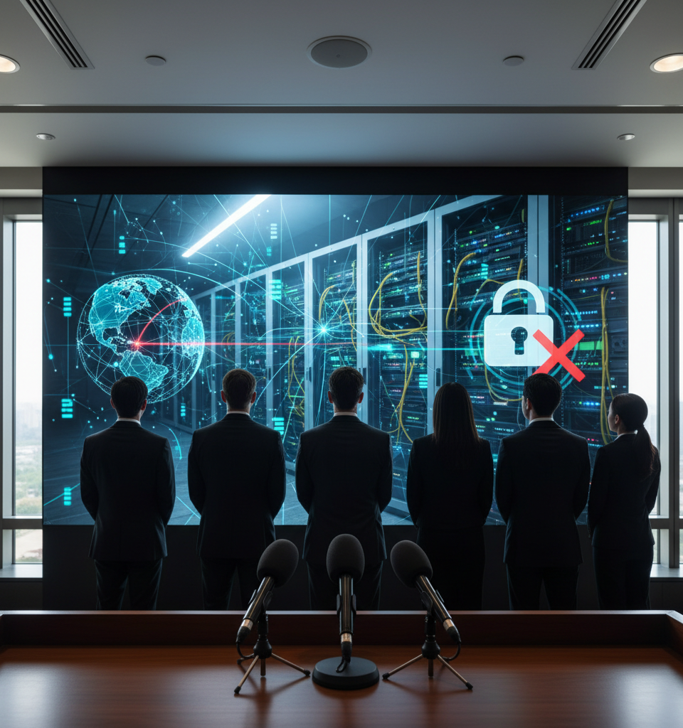 Bipartisan Lawmakers Urge US Government to Ban Accused Indian Hack-for-Hire Firms — AI-generated illustration