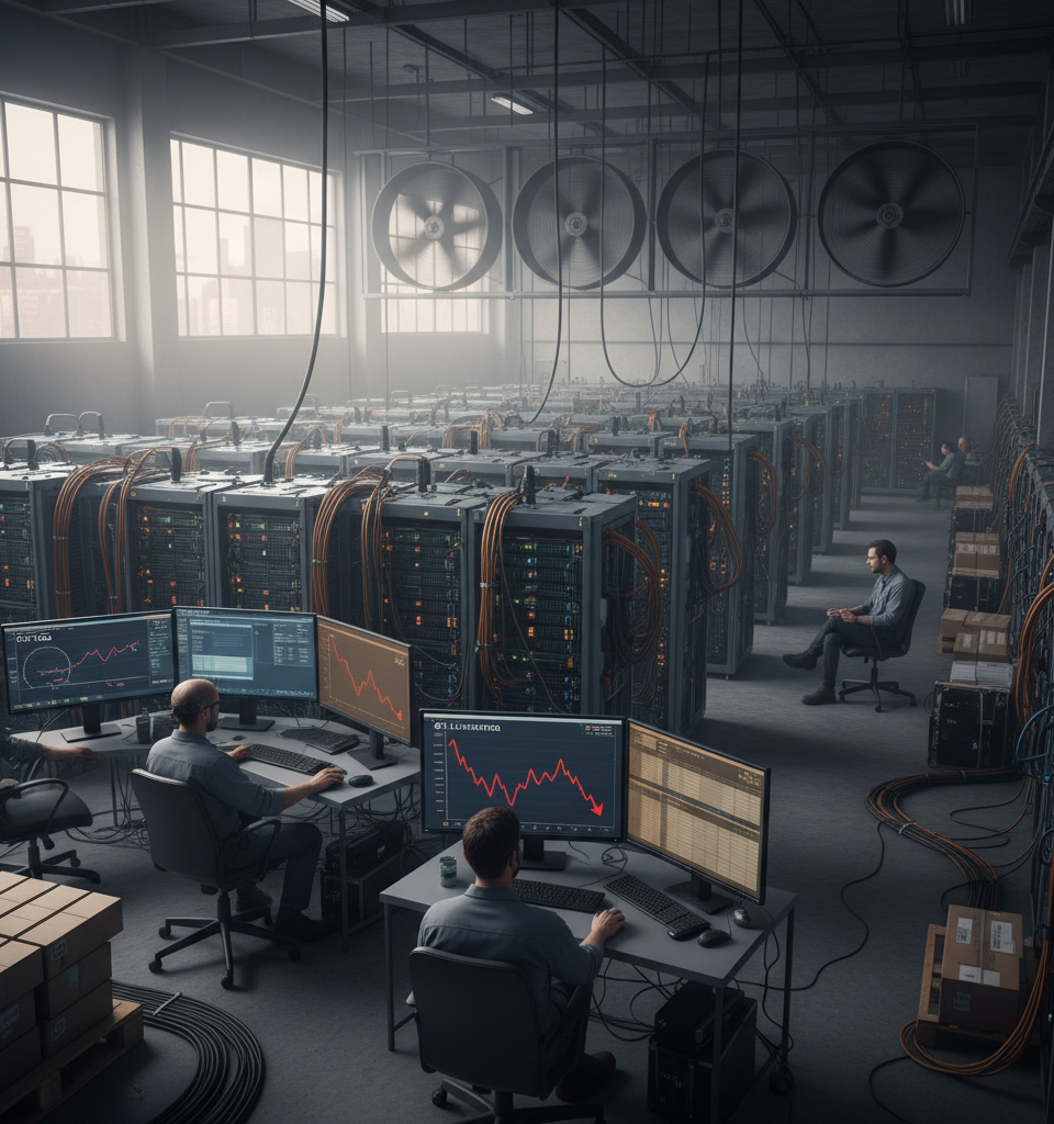 Bitcoin Miners Liquidate Record BTC Holdings in Q1 Amid Market Volatility — AI-generated illustration