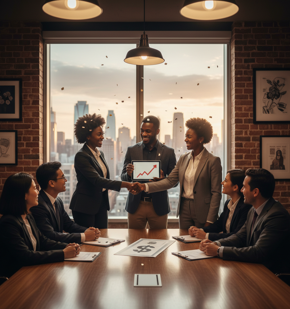 Black Founders Secure Highest Quarterly Funding Since 2022, Yet Underlying Challenges Persist — AI-generated illustration
