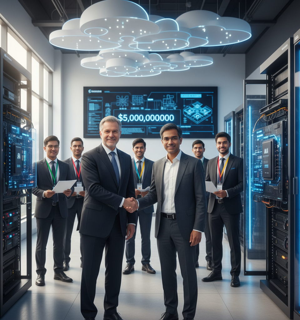Blackstone and Google Form $5 Billion AI Cloud Partnership — AI-generated illustration