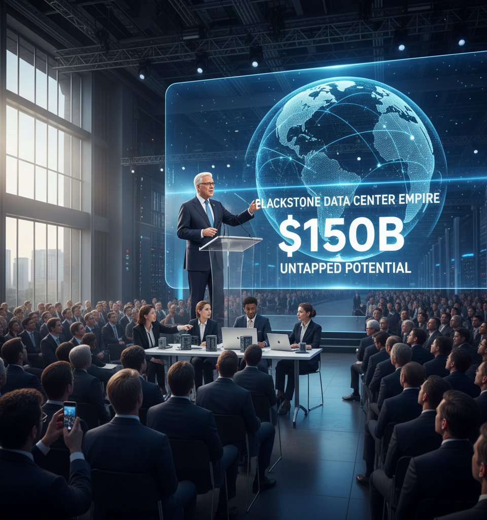 Blackstone's Data Center Empire Hits $150B Amid Real Estate Volatility, Signaling Sector's Untapped Potential — AI-generated illustration