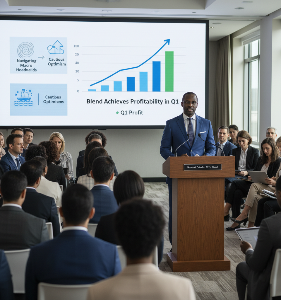 Blend Achieves Profitability in Q1, Navigates Macro Headwinds with Cautious Optimism — AI-generated illustration