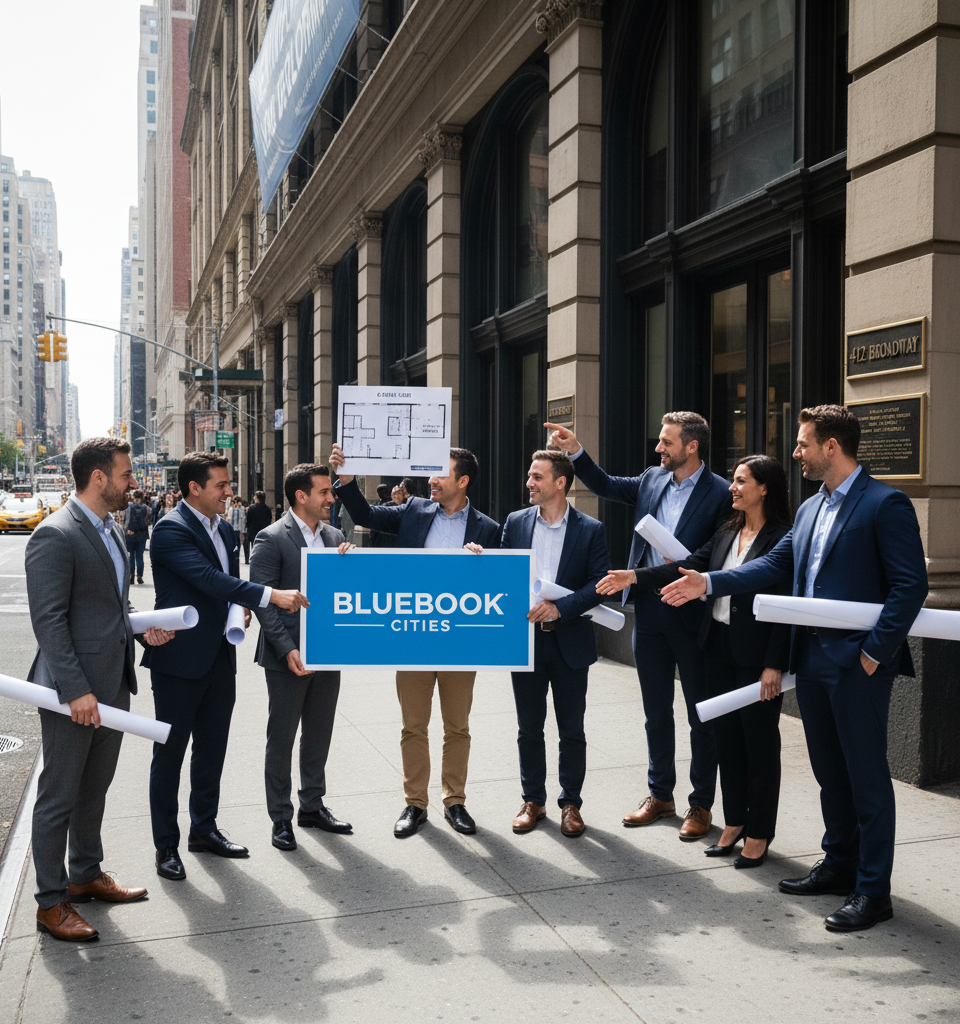 Bluebook Cities Secures 6,300 SF Lease at 412 Broadway in Tribeca — AI-generated illustration