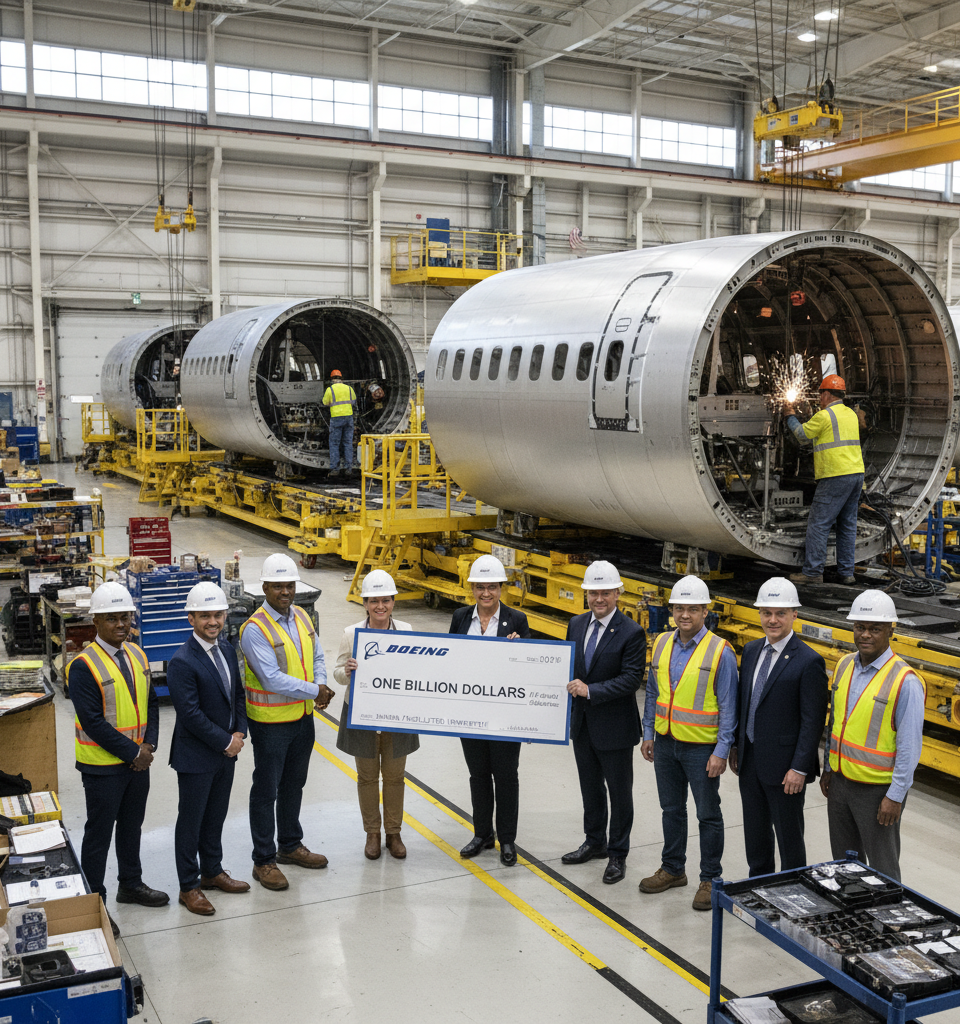 Boeing Commits $1 Billion to Kansas Facilities Amidst Production Ramp-Up — AI-generated illustration