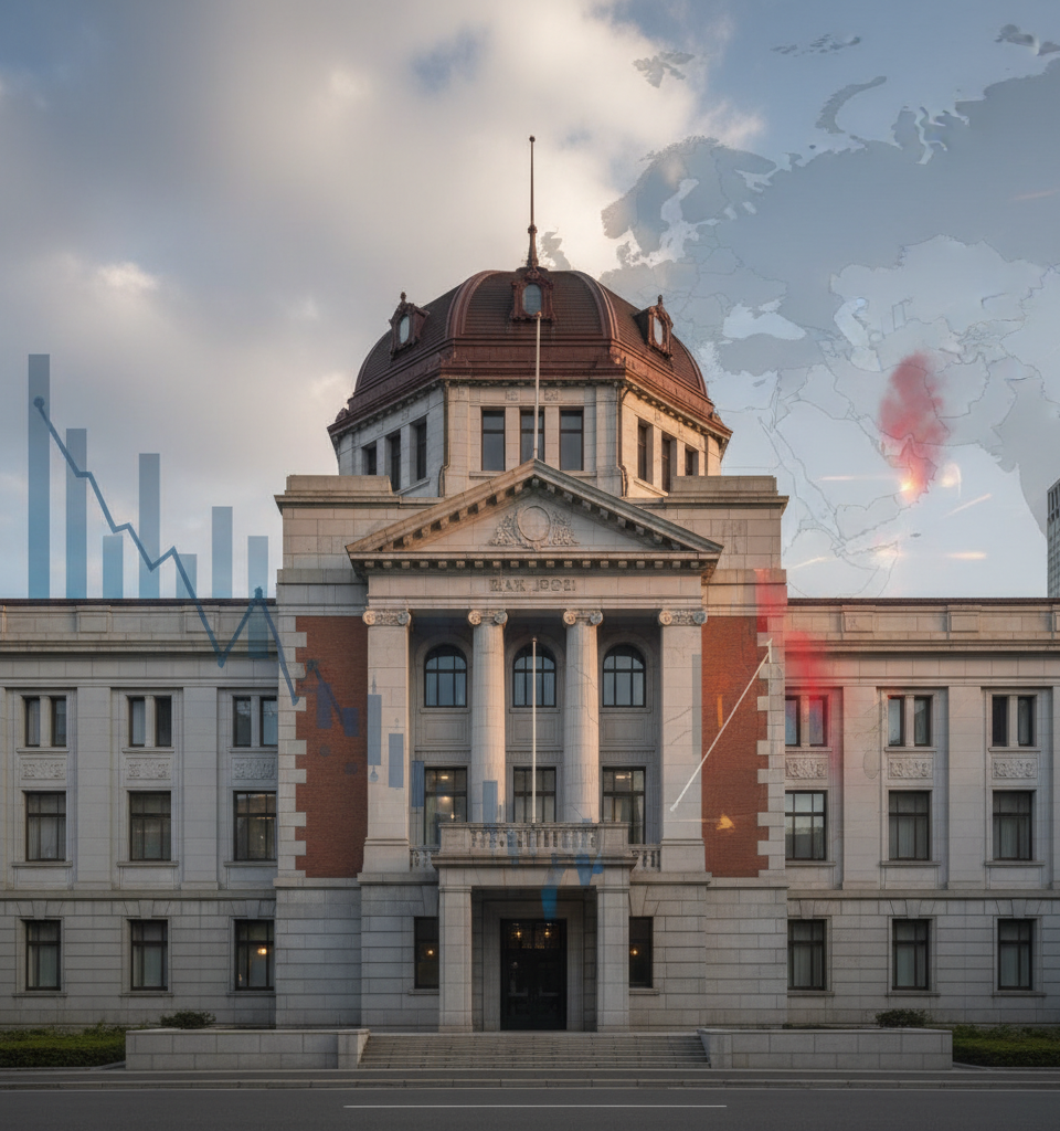 BOJ Warns Regional Economies Face Downturn Amid Escalating Middle East Tensions — AI-generated illustration