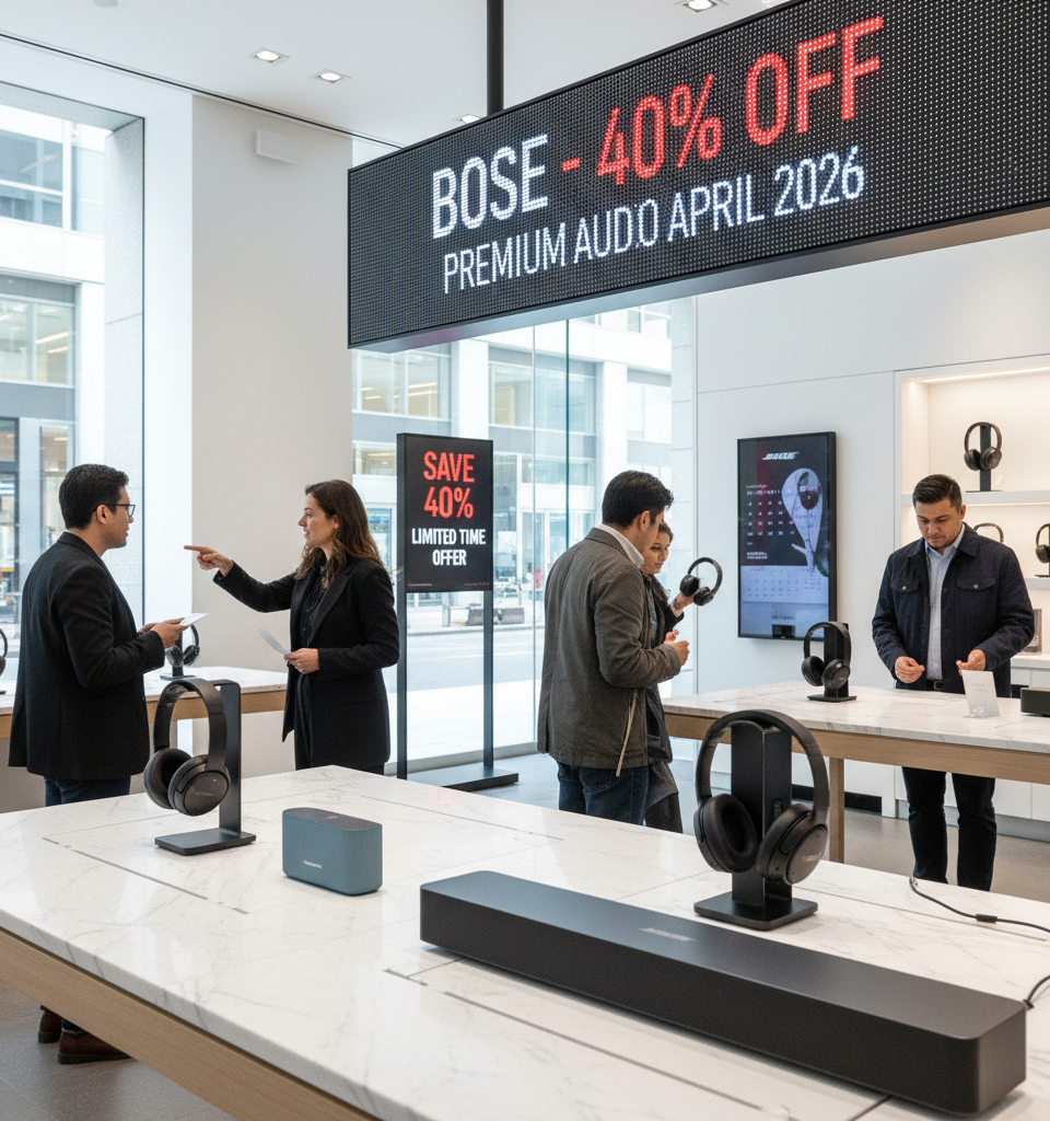 Bose Unveils Steep 40% Discount Across Premium Audio Range for April 2026 — AI-generated illustration