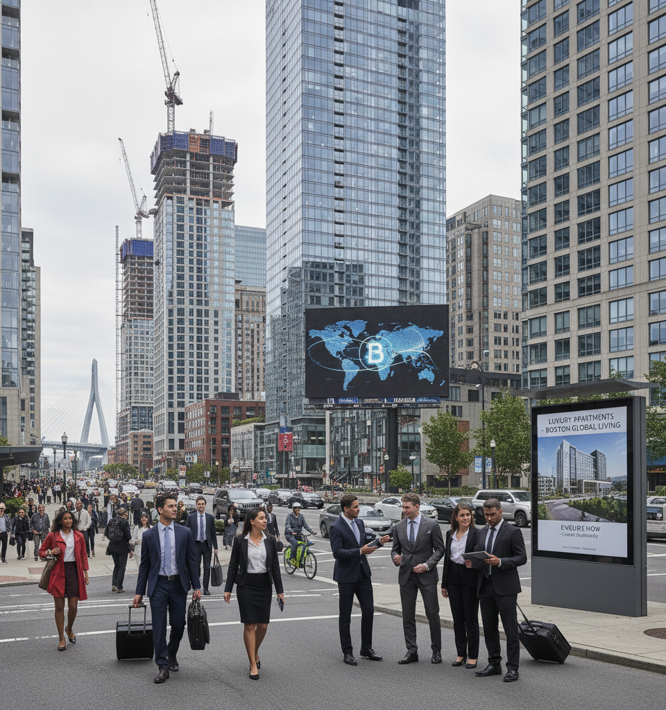 Boston's International Business Surge Fuels Growing Housing Demand — AI-generated illustration