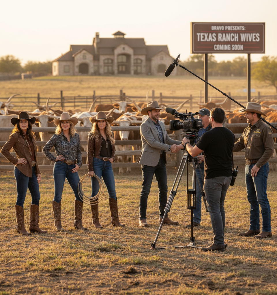 Bravo Lassoes 'Texas Ranch Wives' Series, Tapping into 'Yellowstone' Reality TV Gold — AI-generated illustration