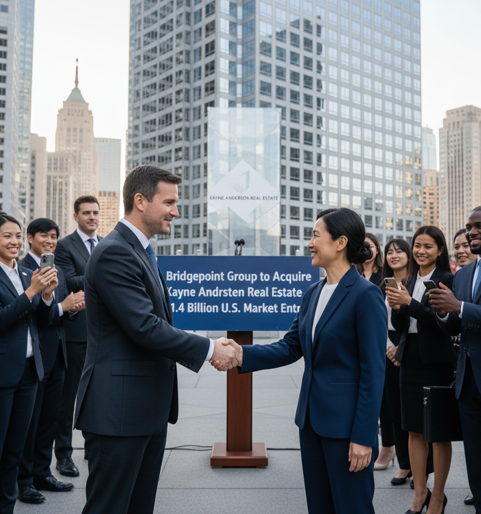 Bridgepoint Group to Acquire Kayne Anderson Real Estate in $1.4 Billion U.S. Market Entry — AI-generated illustration
