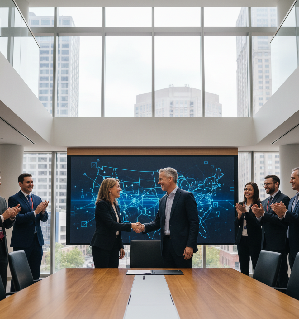 Bright MLS Integrates Compass Listings Nationwide, Signaling Major Industry Shift — AI-generated illustration