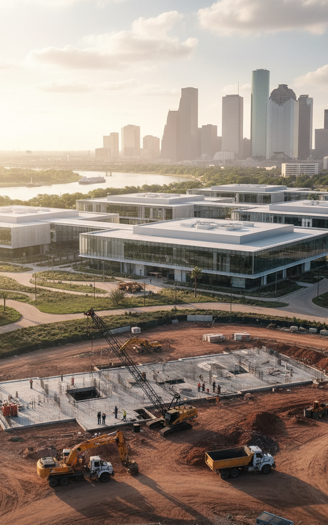 Bristol Myers Squibb to Establish $2.3 Billion Manufacturing Campus in Houston — AI-generated illustration