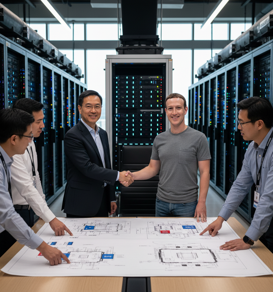 Broadcom and Meta Deepen AI Chip Alliance for Next-Gen Development — AI-generated illustration