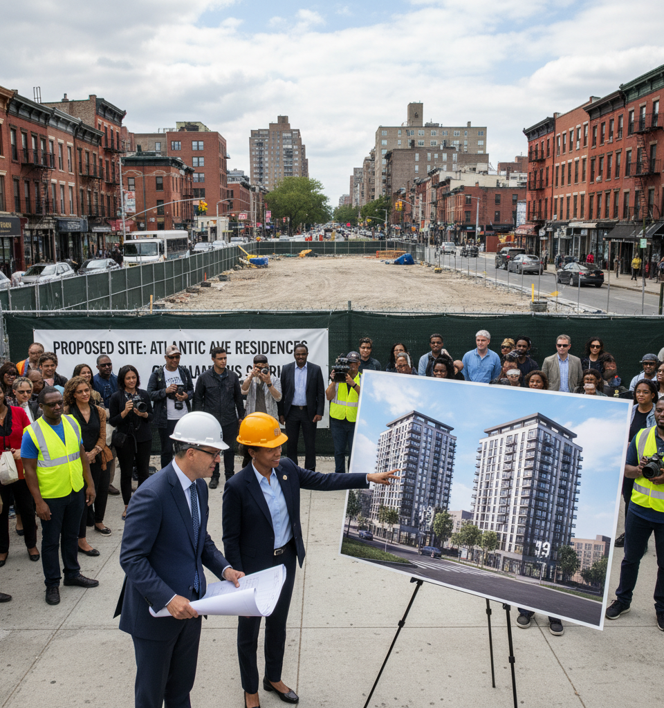 Brooklyn's Atlantic Avenue May See Two New 99-Unit Residential Buildings — AI-generated illustration