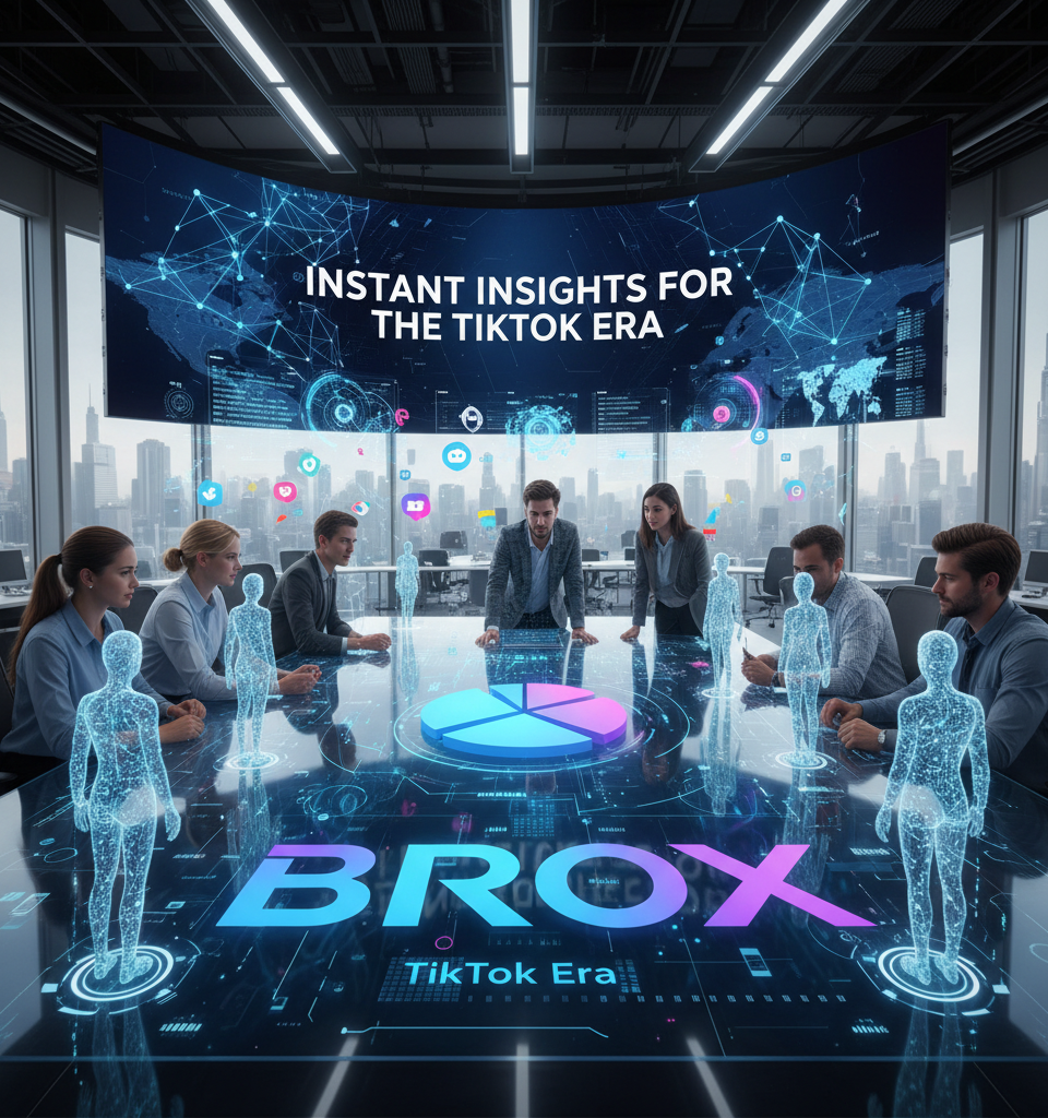 Brox Disrupts Market Research with AI-Powered Digital Twins: Instant Insights for the TikTok Era — AI-generated illustration
