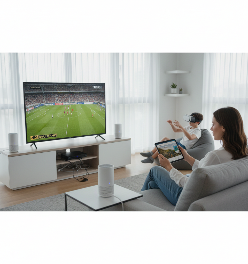 Budget-Friendly Mesh Wi-Fi System Delivers Robust 4K Streaming Performance, Challenging Premium Brands — AI-generated illustration