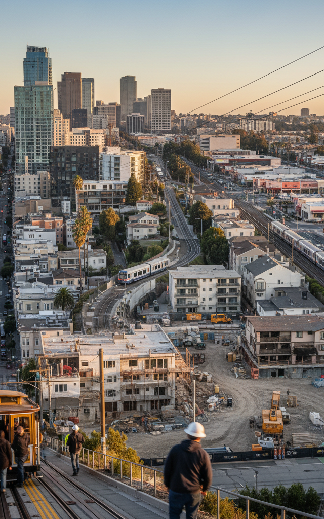 California Cities Face Lawsuits Over Alleged Evasion of State Transit-Oriented Housing Mandates — AI-generated illustration