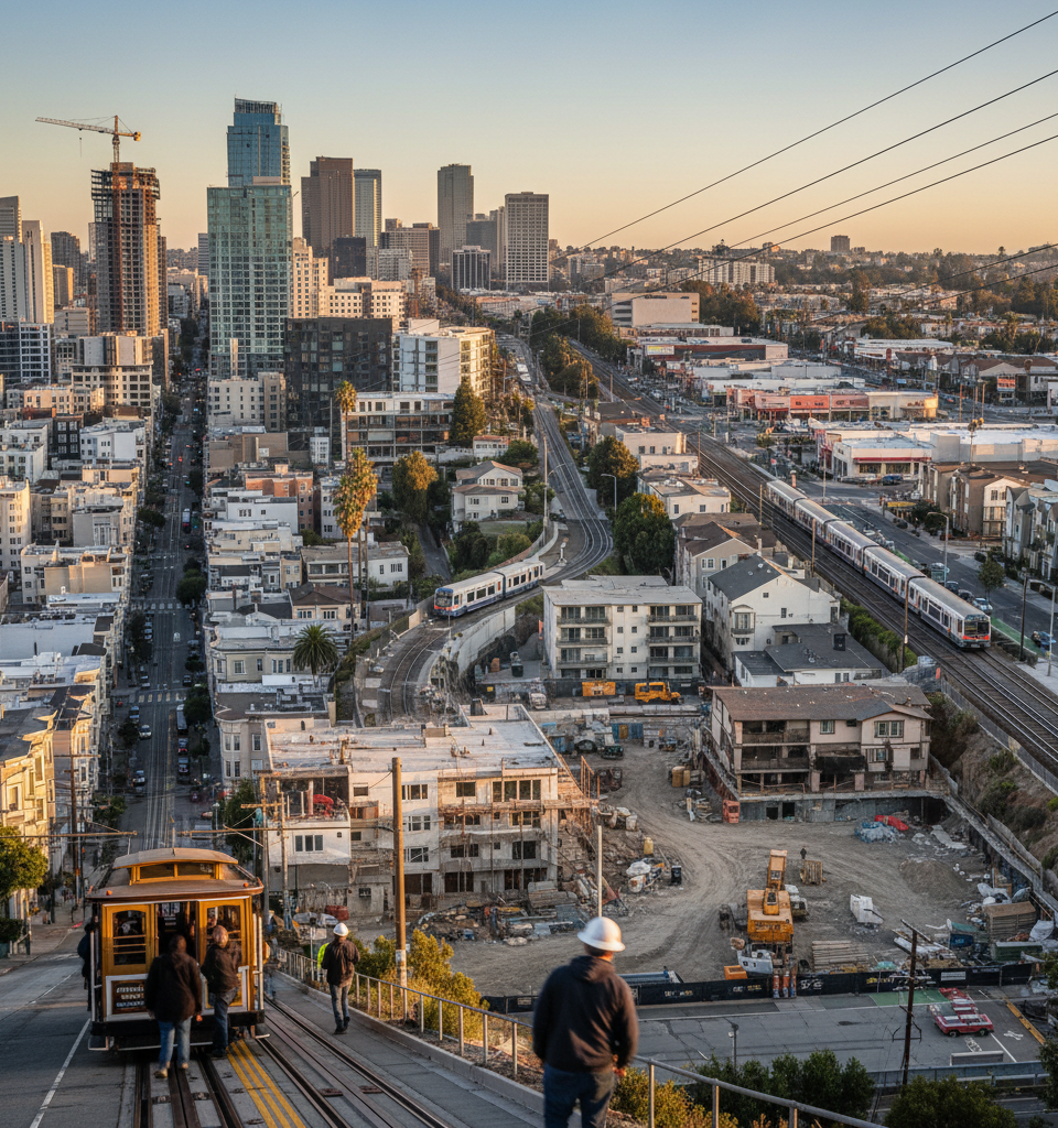 California Cities Face Lawsuits Over Alleged Evasion of State Transit-Oriented Housing Mandates — AI-generated illustration