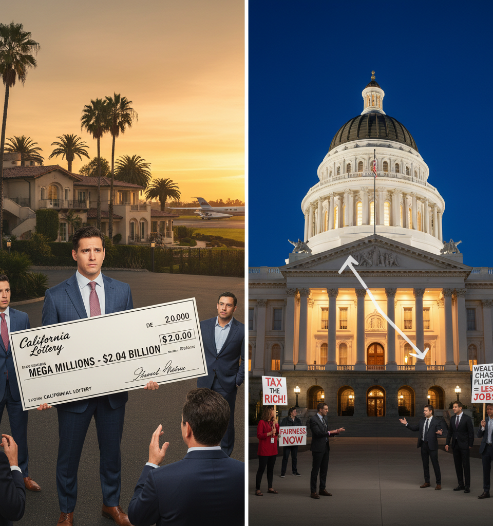California's Proposed 'Billionaire Tax' Fuels Debate Over Wealth, Revenue, and Flight Risk — AI-generated illustration