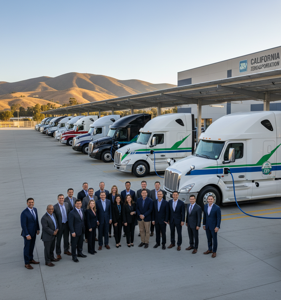 California Unveils Latest Round of Incentives for Zero-Emission Truck Adoption — AI-generated illustration