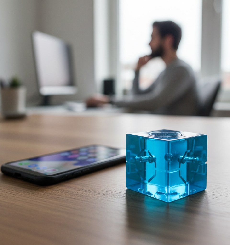 Can a $60 Plastic Cube Offer a Solution to the Screen-Time Crisis? — AI-generated illustration