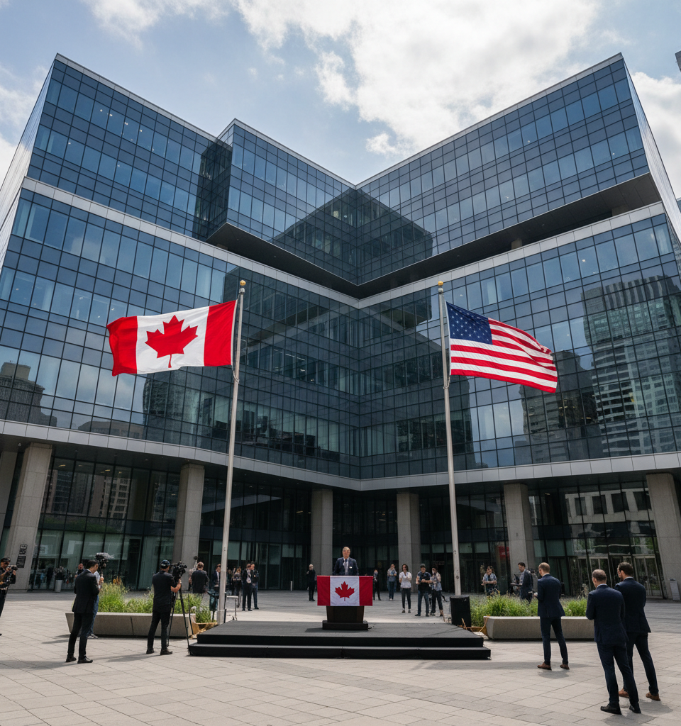 Canada to Impose 'Dollar-for-Dollar' Tariffs on U.S. Goods After Talks Collapse — AI-generated illustration
