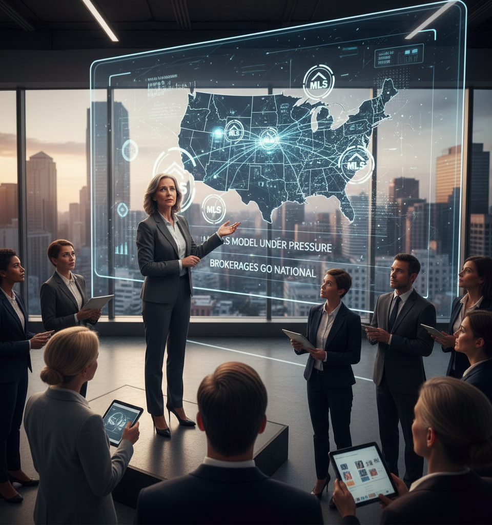 Canopy CEO: MLS Model Under Pressure as Brokerages Go National — AI-generated illustration