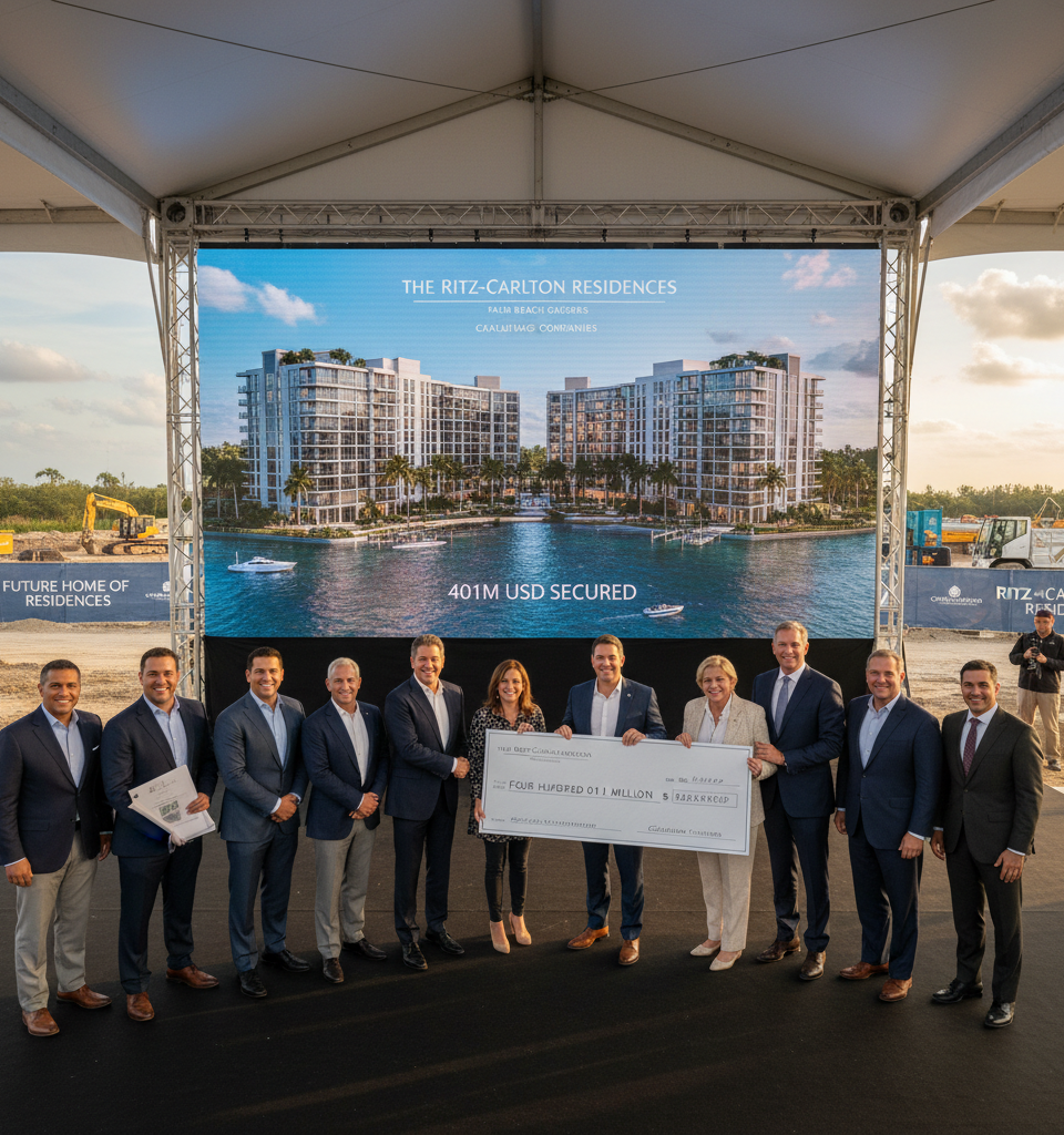 Catalfumo Secures $401M for Ritz-Carlton Residences in Palm Beach Gardens — AI-generated illustration