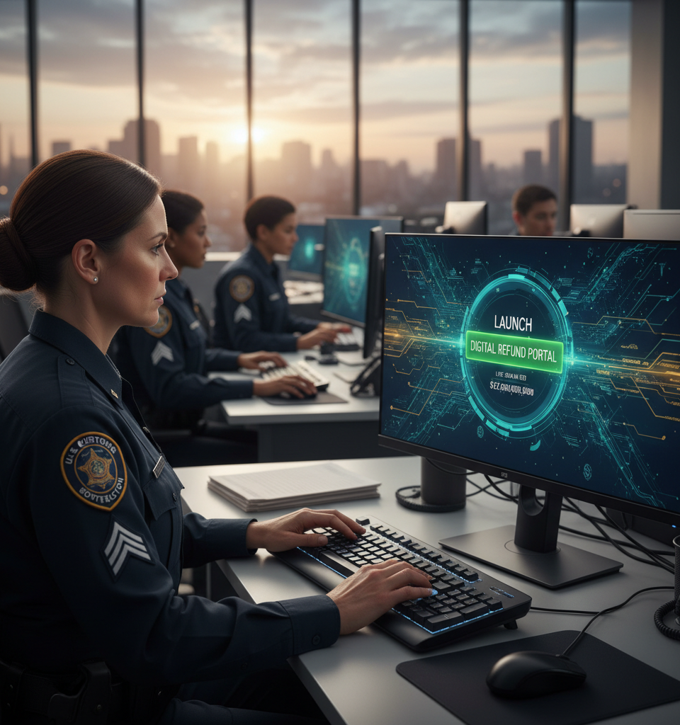CBP Launches Digital Refund Portal for $127 Billion in Tariff Overpayments — AI-generated illustration