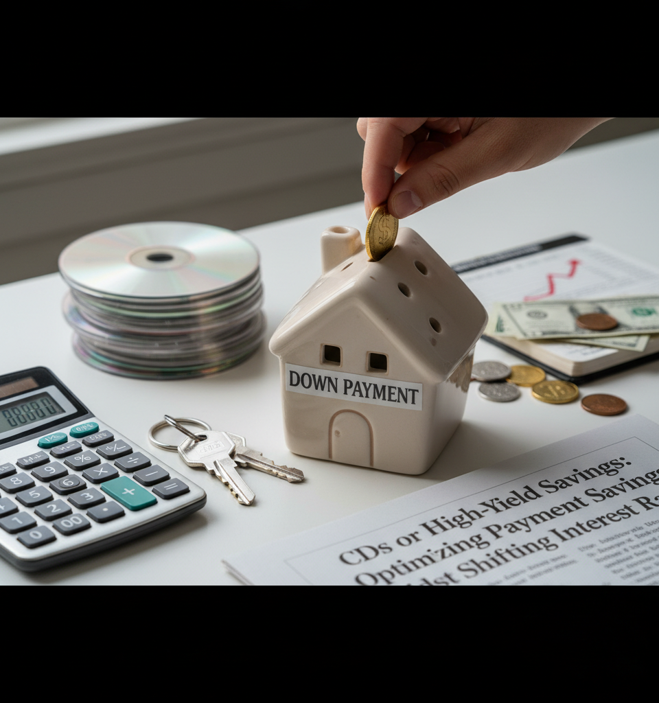 CDs or High-Yield Savings: Optimizing Down Payment Savings Amidst Shifting Interest Rates — AI-generated illustration