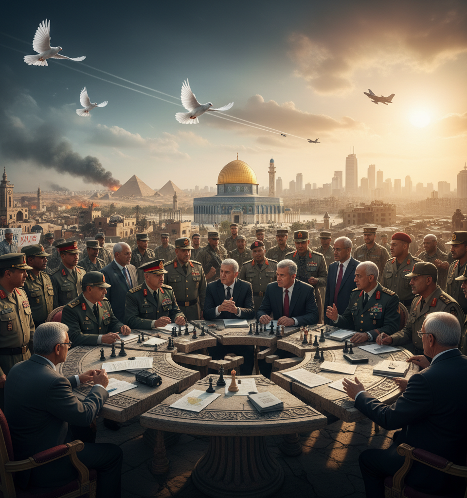 Ceasefire or no ceasefire, the Middle East's reshuffling is not yet done — AI-generated illustration