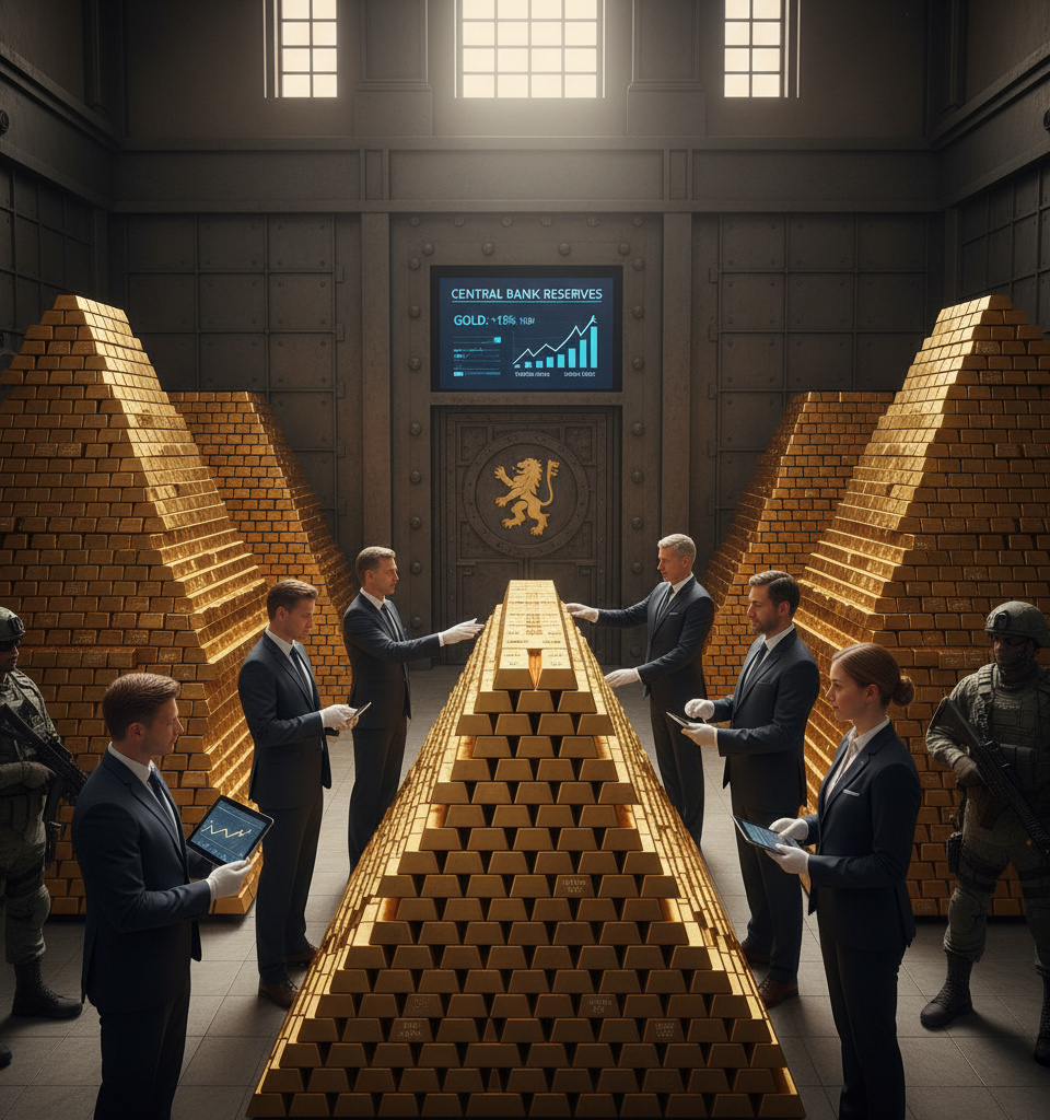 Central Bank Continues Gold Accumulation Trend Amidst Geopolitical & Economic Uncertainty — AI-generated illustration