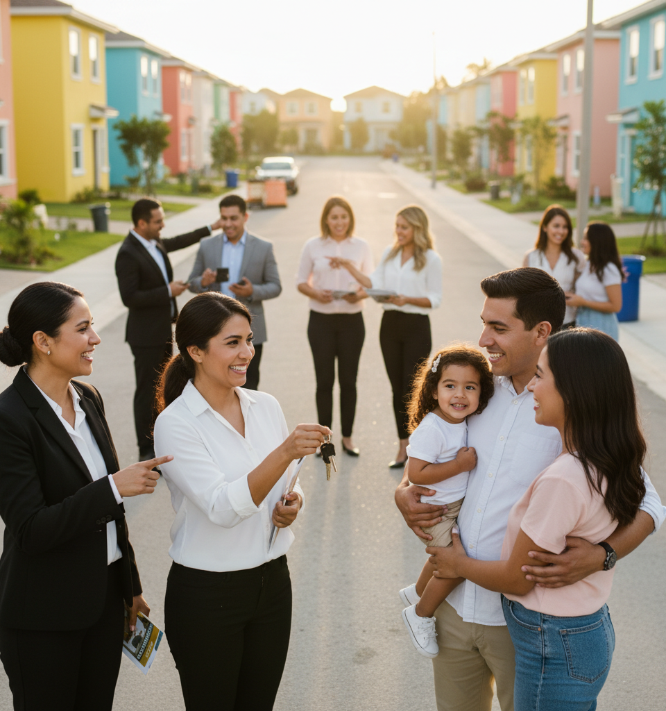 Century 21 CEO: Adding Latino agents is key to serving ‘70% of net new homebuyers’ — AI-generated illustration